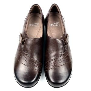 Dansko Womens Brown Leather Clogs Sz 39 (8.5-9)
